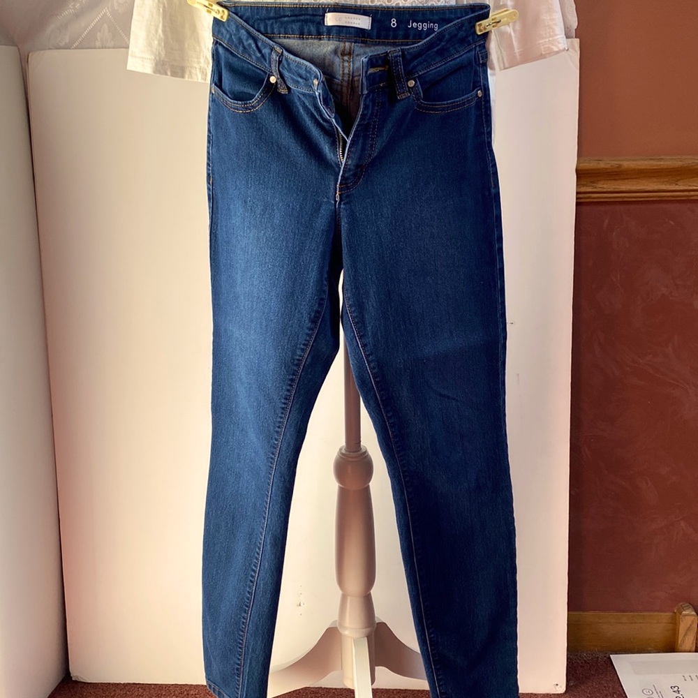 Size 8 Jean jeggings in dark blue
